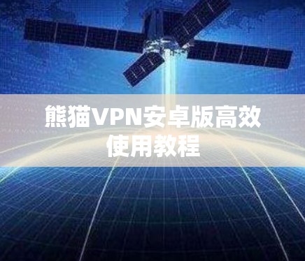 熊猫VPN安卓版高效使用教程
