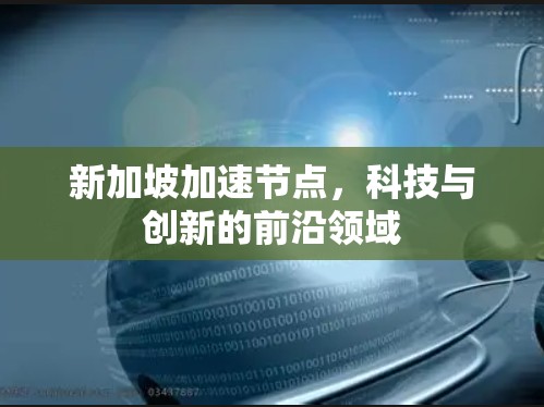 新加坡加速节点，科技与创新的前沿领域