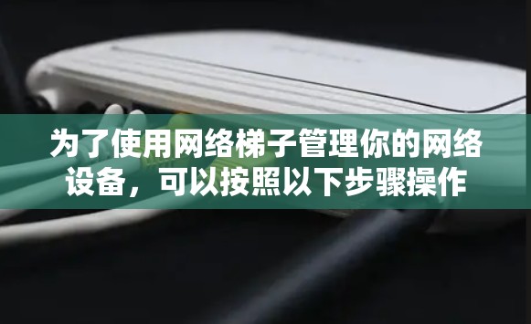 为了使用网络梯子管理你的网络设备，可以按照以下步骤操作