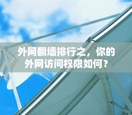 外网翻墙排行之，你的外网访问权限如何？