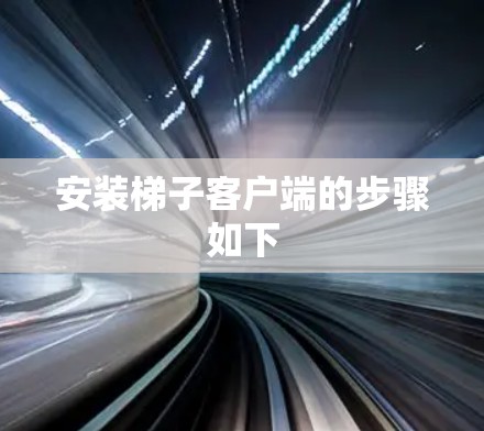安装梯子客户端的步骤如下