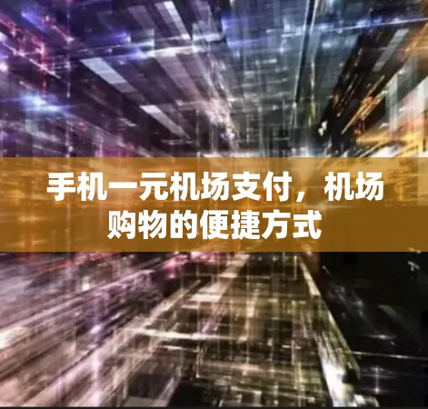 手机一元机场支付，机场购物的便捷方式